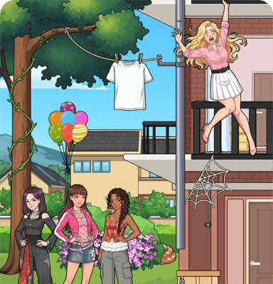 Help Claire avoid falling and getting caught